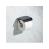 Suport pentru hârtie WC cu capac Tatay Onyx 12X10X5cm, negru Suport pentru hârtie WC cu capac Tatay Onyx 12X10X5cm, negru