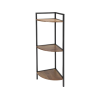Raft de colt cu 3 nivele 23X23X76cm, metal/lemn Raft de colt cu 3 nivele 23X23X76cm, metal/lemn