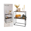 Raft cu 2 nivele 70X30X85cm, metal/lemn Raft cu 2 nivele 70X30X85cm, metal/lemn