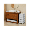 Комод 4 ящика 30Х38.5Х69см Econova Velvet, колеса, св-серый флэк Комод 4 ящика 30Х38.5Х69см Econova Velvet, колеса, св-серый флэк