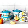 Cratiță emailată "Dino" 14cm, 1.5l, capac din metal Cratiță emailată