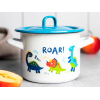 Cratiță emailată "Dino" 14cm, 1.5l, capac din metal Cratiță emailată