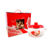 Cratita emailata "Сocoșul de aur" 20cm, 4l, capac din metal Cratita emailata