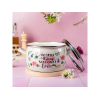 Cratita emailata Metalac "Small things" D14cm, 1.55l, capac din sticla Cratita emailata Metalac
