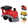Masina, elicopter, tren cu inertie, 25X15X18 cm, plastic Masina, elicopter, tren cu inertie, 25X15X18 cm, plastic