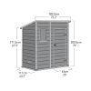 Сарай Manor Pent 6X4 183.5X111X200.5 см, бежевый Сарай Manor Pent 6X4 183.5X111X200.5 см, бежевый