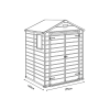 Сарай Breteuil 6X5 185X152X226 см, темно-серый