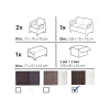 Set mobilier Corfu 4unitati: masa 77X57X42cm,2 fotoli 75X70X79cm,canape, brun-oat Set mobilier Corfu 4unitati: masa 77X57X42cm,2 fotoli 75X70X79cm,canape, brun-oat