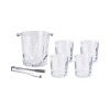 Set pentru whiskey EH, 6 piese: 4 pahare tip tumbler, frapiera, cleste Set pentru whiskey EH, 6 piese: 4 pahare tip tumbler, frapiera, cleste