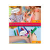 Set markere pentru tatuaje temporare BIC Kids, 6 buc + 10 sabloane