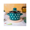 Кастрюля эмалированная Green Dots 16 см, 2 л, крышка стекло Кастрюля эмалированная Green Dots 16 см, 2 л, крышка стекло