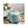 Cratita emailata Waves Green 20 cm, 4 l, capac din metal Cratita emailata Waves Green 20 cm, 4 l, capac din metal