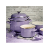 Cratita emailata Waves Violet 20 cm, 4 l, capac din metal Cratita emailata Waves Violet 20 cm, 4 l, capac din metal