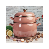 Cratita emailata Mocha Mousse 18 cm, 3.1 l, capac din metal Cratita emailata Mocha Mousse 18 cm, 3.1 l, capac din metal