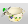 Set cratite emailat Fructe 3buc, capac din sticla Set cratite emailat Fructe 3buc, capac din sticla