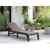 Шезлонг садовый Keter Deco Porto 187.5X58X29 см, графит/ореховый