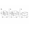 Set mobilier Scandi Linea 4 unitati: masa 51.6X74.7X40 cm, 2 fotoli 70.4X73X77.5 cm, canapea, gri/grafit Set mobilier Scandi Linea 4 unitati: masa 51.6X74.7X40 cm, 2 fotoli 70.4X73X77.5 cm, canapea, gri/grafit
