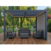 Set mobilier Scandi Linea 4 unitati: masa 51.6X74.7X40 cm, 2 fotoli 70.4X73X77.5 cm, canapea, gri/grafit Set mobilier Scandi Linea 4 unitati: masa 51.6X74.7X40 cm, 2 fotoli 70.4X73X77.5 cm, canapea, gri/grafit