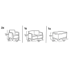 Set mobilier Scandi Forma 4 unitati: masa 51.6X74.7X40 cm,2 fotoli 70.4X73X77.5 cm, canapea, gri/soft bej Set mobilier Scandi Forma 4 unitati: masa 51.6X74.7X40 cm,2 fotoli 70.4X73X77.5 cm, canapea, gri/soft bej