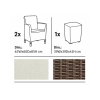Set mobilier Trenton 3 unitati: masa 39X39X42 cm, 2 fotoli 63X60X85 cm, grafit - gri rece Set mobilier Trenton 3 unitati: masa 39X39X42 cm, 2 fotoli 63X60X85 cm, grafit - gri rece