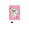Jurnal cu lacat, A5, 96 foi, My Little Friend Cat, coperta plus roz