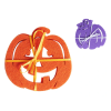 Набор подставок под горячее 4шт Halloween D10 см, фетр