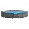 Piscină cu cadru metalic Intex GreyWood Premium, 24311L, Gri închis, 26744 Piscină cu cadru metalic Intex GreyWood Premium, 24311L, Gri închis, 26744