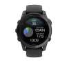 Garmin Fenix E, 47 mm, Slate grey steel with Black silicone band (010-03025-01) EU