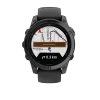 Garmin Fenix E, 47 mm, Slate grey steel with Black silicone band (010-03025-01) EU
