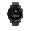 Garmin Fenix E, 47 mm, Slate grey steel with Black silicone band (010-03025-01) EU