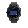 Garmin Fenix E, 47 mm, Slate grey steel with Black silicone band (010-03025-01) EU