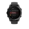 Garmin Fenix E, 47 mm, Slate grey steel with Black silicone band (010-03025-01) EU