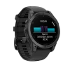 Garmin Fenix E, 47 mm, Slate grey steel with Black silicone band (010-03025-01) EU