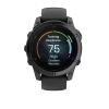 Garmin Fenix E, 47 mm, Slate grey steel with Black silicone band (010-03025-01) EU