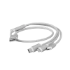 Кабель для зарядки и синхронизации Cablexpert CC-USB2-AM31-1M-G, USB Type-A/Micro USB, Type-C, Lighting, 1м, Белый