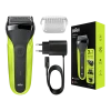 Aparat de ras electric Braun 300BT, Negru | Verde
