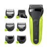 Aparat de ras electric Braun 300BT, Negru | Verde