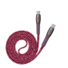 Cablu de încărcare și date Rivacase PS6105, USB Type-C/USB Type-C, 1,2m, Roșu