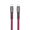 Cablu de încărcare și date Rivacase PS6105, USB Type-C/USB Type-C, 1,2m, Roșu