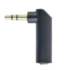 Аудио адаптер Cablexpert A-3.5M-3.5FL, 3.5mm 3-pin (F) - 3.5mm 3-pin (M), Чёрный Аудио адаптер Cablexpert A-3.5M-3.5FL, 3.5mm 3-pin (F) - 3.5mm 3-pin (M), Чёрный