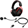 Căști gaming HyperX Cloud Alpha Wireless, Fără fir, Negru/Rosu