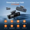 70mai Dash Cam T400 with Rear Cam (RC21) 3Channel, Black