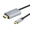 Adaptor USB Choetech XCH-M180, USB Type-C (F) - HDMI (F), 1,8m, Argintiu Adaptor USB Choetech XCH-M180, USB Type-C (F) - HDMI (F), 1,8m, Argintiu