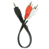 Аудио адаптер Cablexpert CCA-458/0.2, 3.5mm 3-pin (M) - 2x RCA (M), 0,2м, Чёрный Аудио адаптер Cablexpert CCA-458/0.2, 3.5mm 3-pin (M) - 2x RCA (M), 0,2м, Чёрный