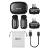 Портативный записывающий микрофон Boya mini 2-01, Беспроводной, Черный Портативный записывающий микрофон Boya mini 2-01, Беспроводной, Черный