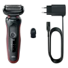 Электробритва мужская Braun 51-R1000s, Черный | Красный