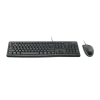 Клавиатура и мышь Logitech MK120, Проводное, Чёрный