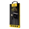 Adaptor Cablexpert A-HDMIM-HDMIFVGAF-01, HDMI (M) - HDMI (F) + VGA, 0.15 m, Negru