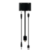 Adaptor Cablexpert A-HDMIM-HDMIFVGAF-01, HDMI (M) - HDMI (F) + VGA, 0.15 m, Negru