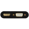 Adaptor Cablexpert A-HDMIM-HDMIFVGAF-01, HDMI (M) - HDMI (F) + VGA, 0.15 m, Negru